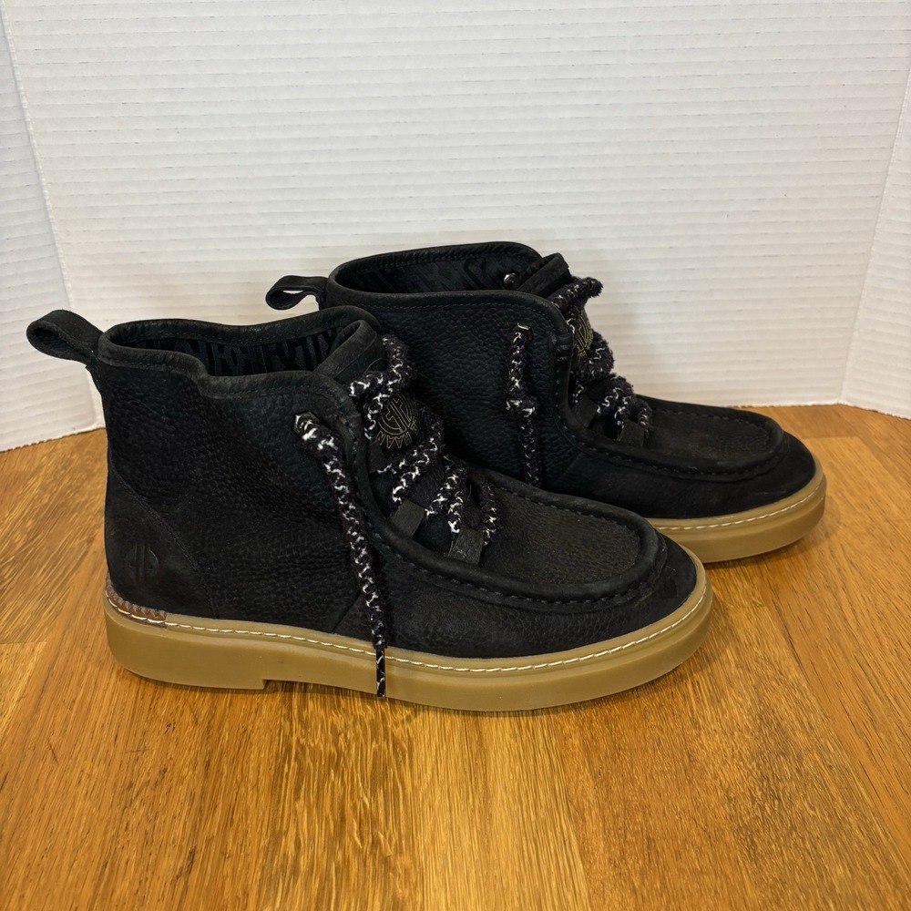 Cole Haan Women's Summit Chukka Leather Booties Black SZ 6 B Lace Up
